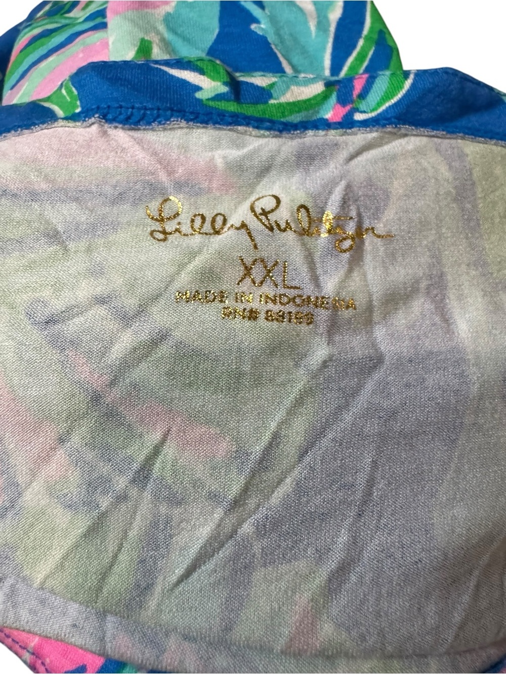 Lilly Pulitzer Blue Pink Green Floral Shift Dress HTF RARE XXL - Picture 5 of 6